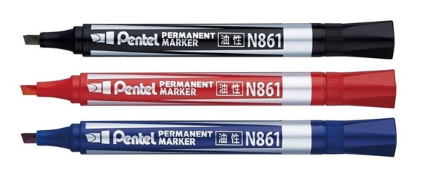【PENTEL】 N861 平頭油性筆